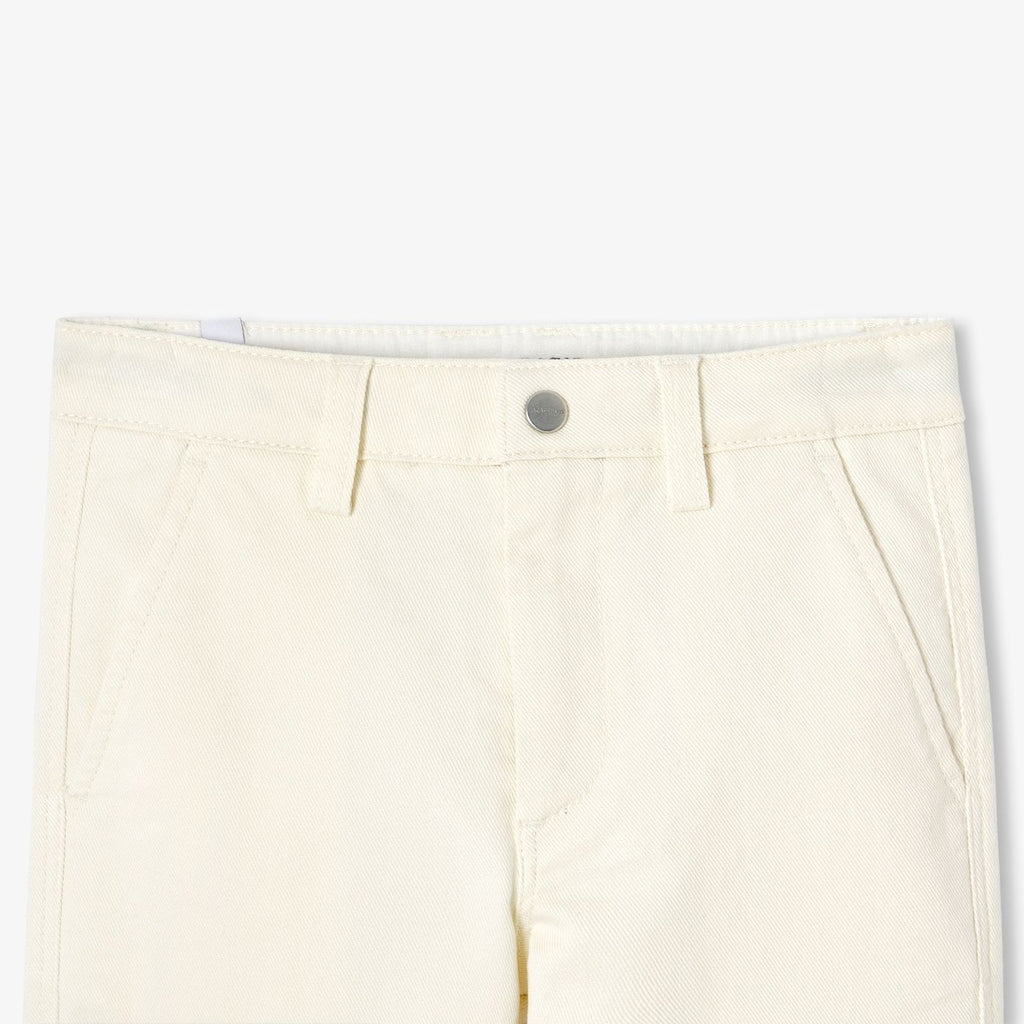 Boy straight twill trousers - Ecru