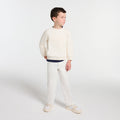 Boy straight twill trousers - Ecru