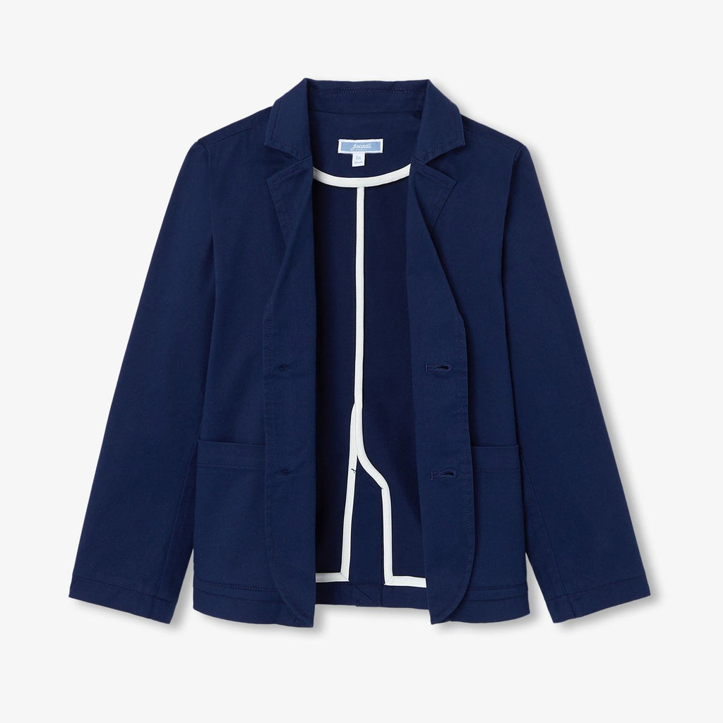 Jacket in Twill Leggero Boy - Blu Cobalto