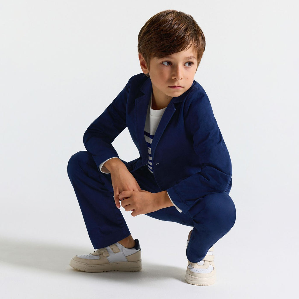 Jacket in Twill Leggero Boy - Blu Cobalto