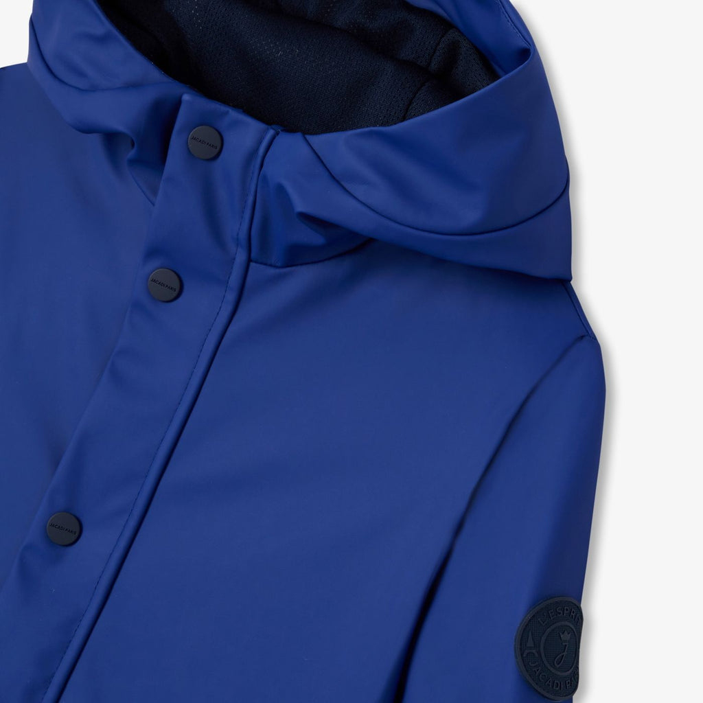 Parka Idrorepellente Effetto Cerato Boy - Blu Cobalto