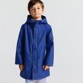 Parka Idrorepellente Effetto Cerato Boy - Blu Cobalto
