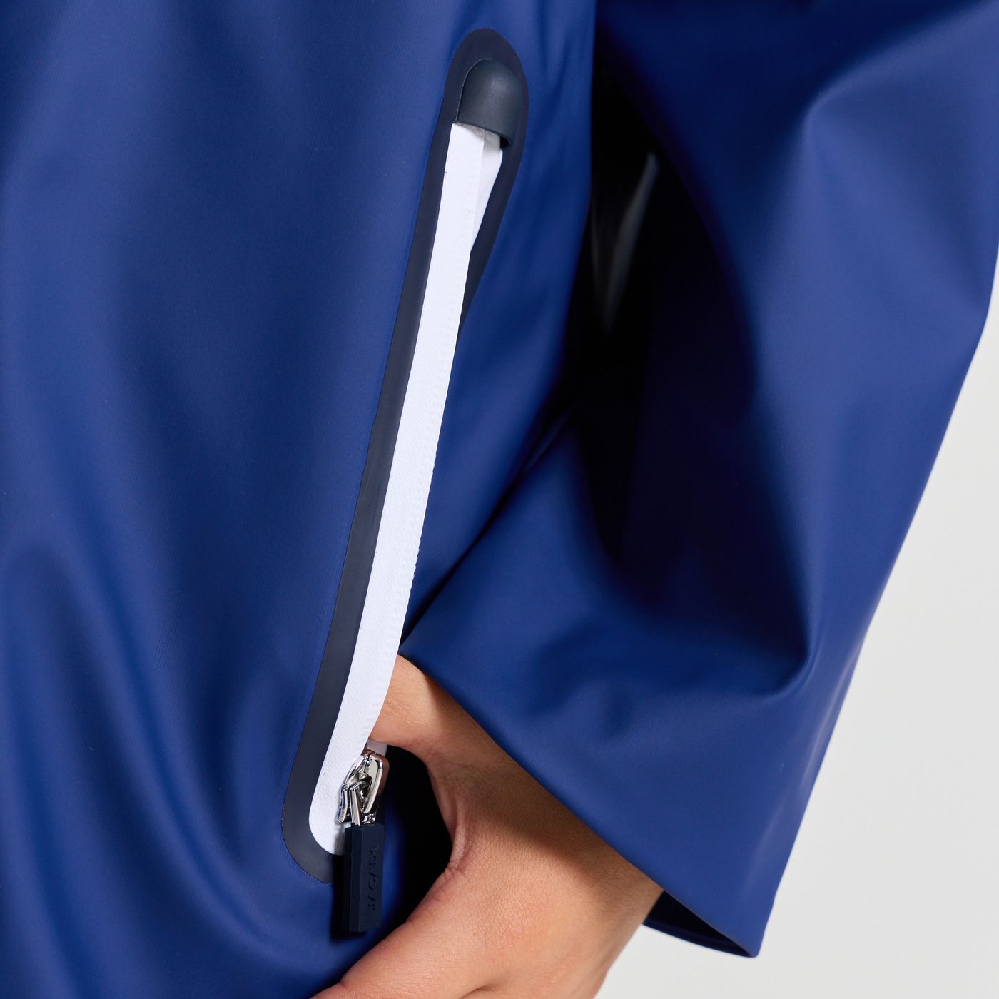 Parka Idrorepellente Effetto Cerato Boy - Blu Cobalto