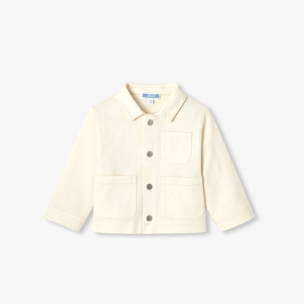 Jacket Worker in Cotton Baby Boy - Ecru