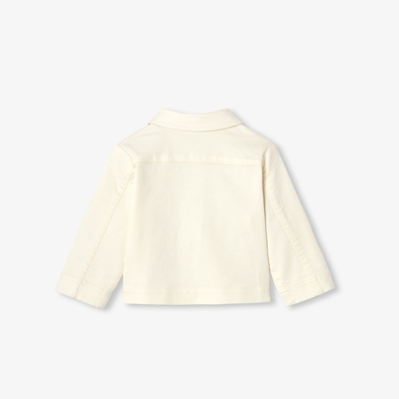 Jacket Worker in Cotton Baby Boy - Ecru
