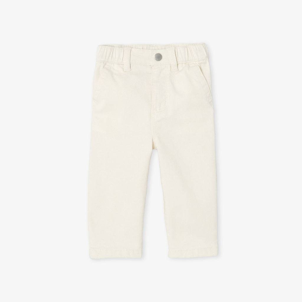 Baby boy twill trousers - Ecru