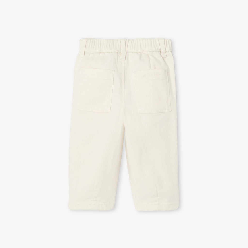 Baby boy twill trousers - Ecru