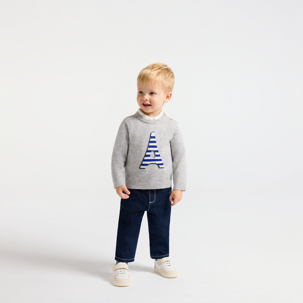 Baby boy raw denim jeans - Medium Denim