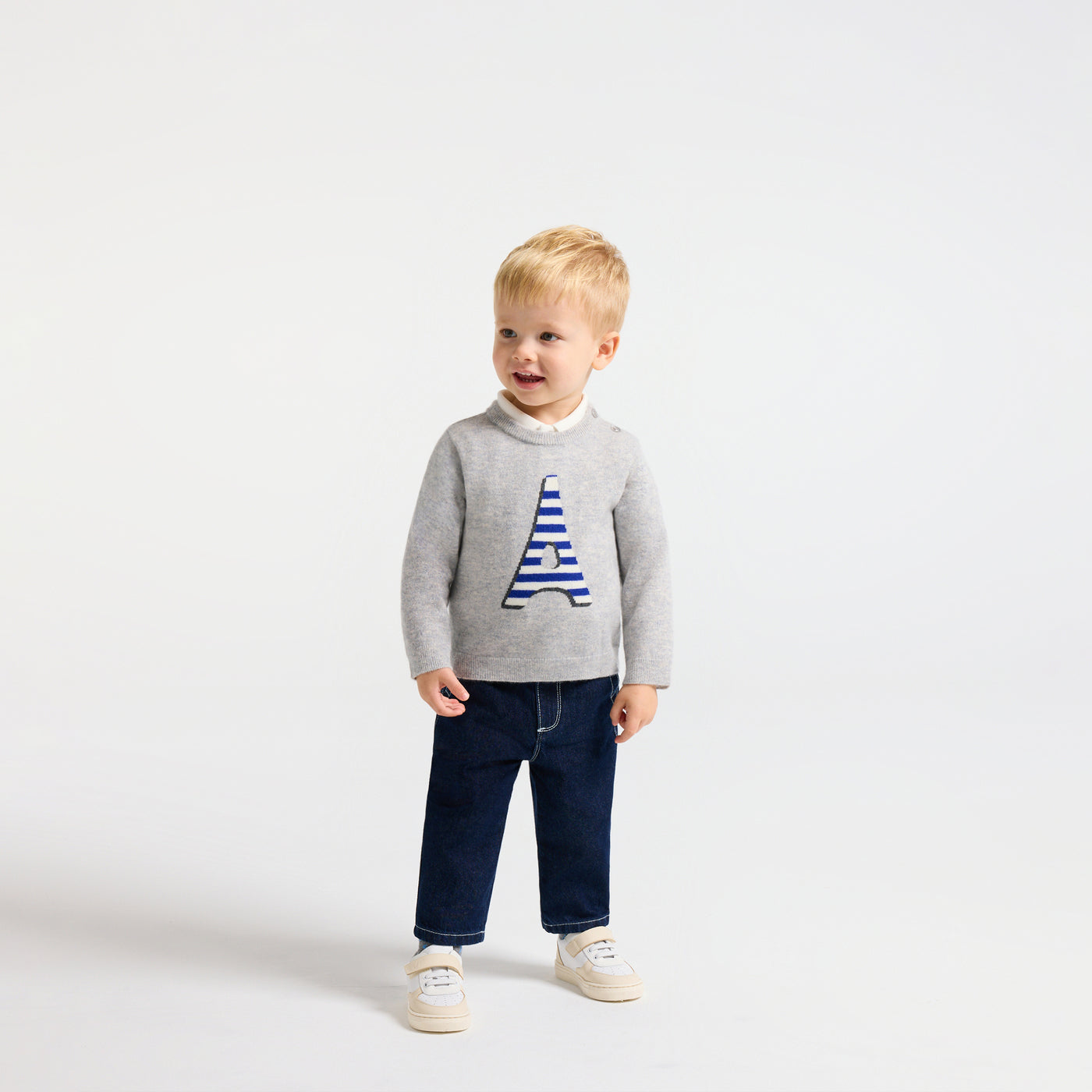 Baby boy raw denim jeans - Medium Denim