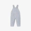 Baby boy striped twill dungarees - White/Light Blue
