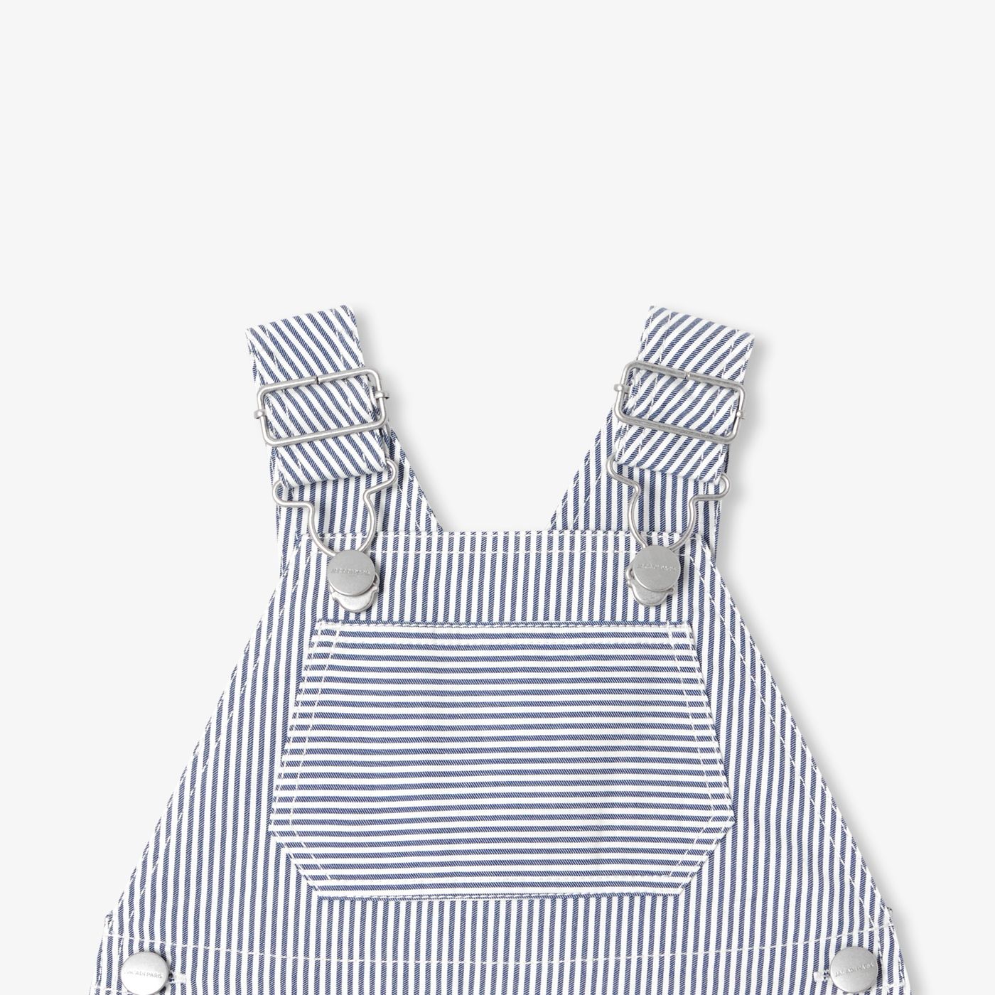 Baby boy striped twill dungarees - White/Light Blue
