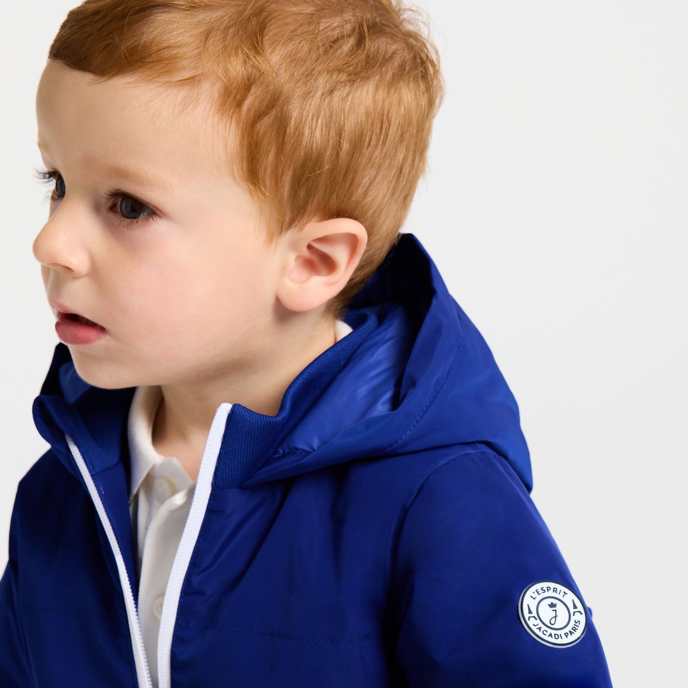 Jacket With Cappuccio Baby Boy - Blu Di Prussia