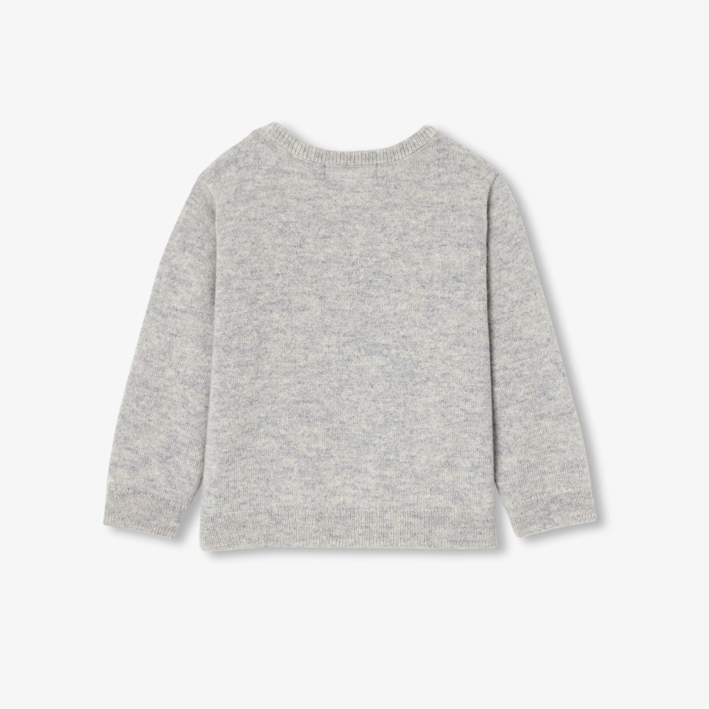 Jumper 100% Cashmere Baby Boy - Grigio Melange Chiaro Jacadi