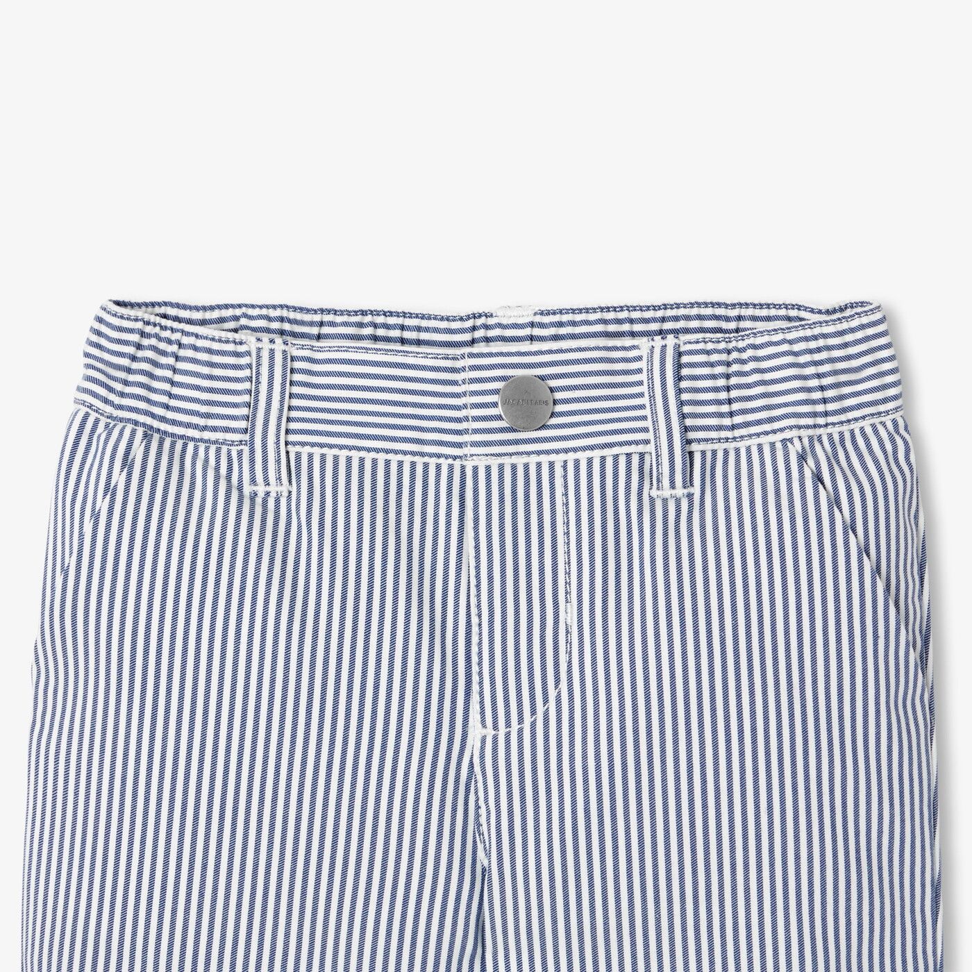 Shorts Striped in Twill Baby Boy - White/Light Blue