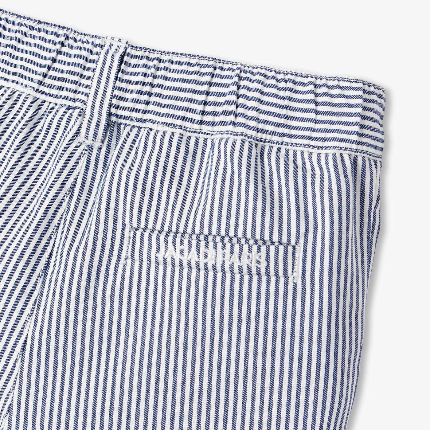 Shorts Striped in Twill Baby Boy - White/Light Blue