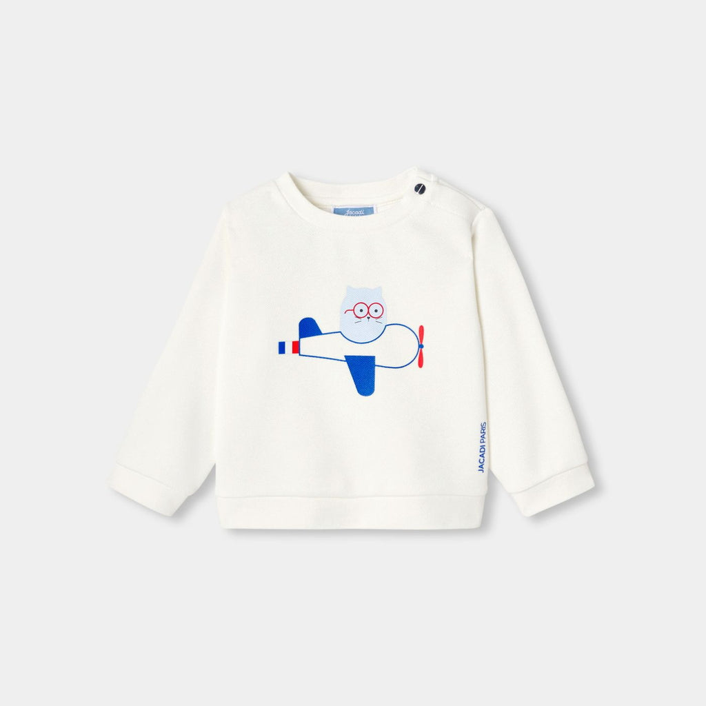 Baby boy sweatshirt top - Jacadi Sweet White