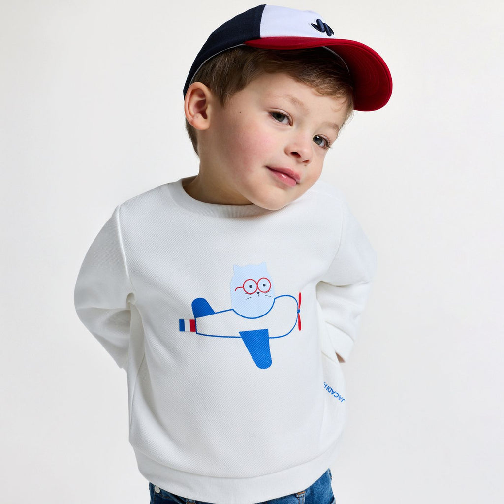 Baby boy sweatshirt top - Jacadi Sweet White