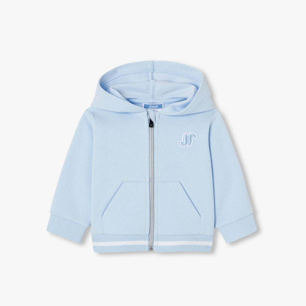 Baby boy piqué zip-up sweatshirt
