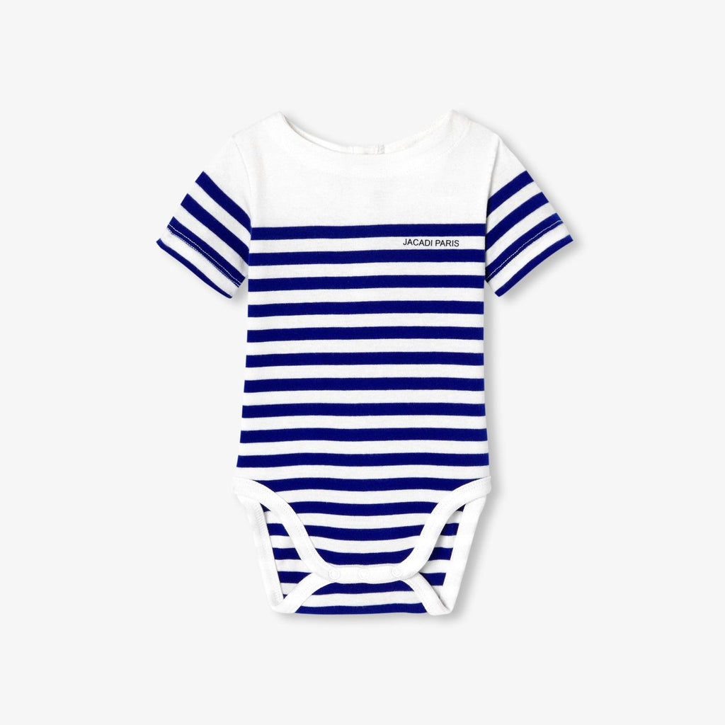 Baby boy sailor-style bodysuit - White/Light Blue