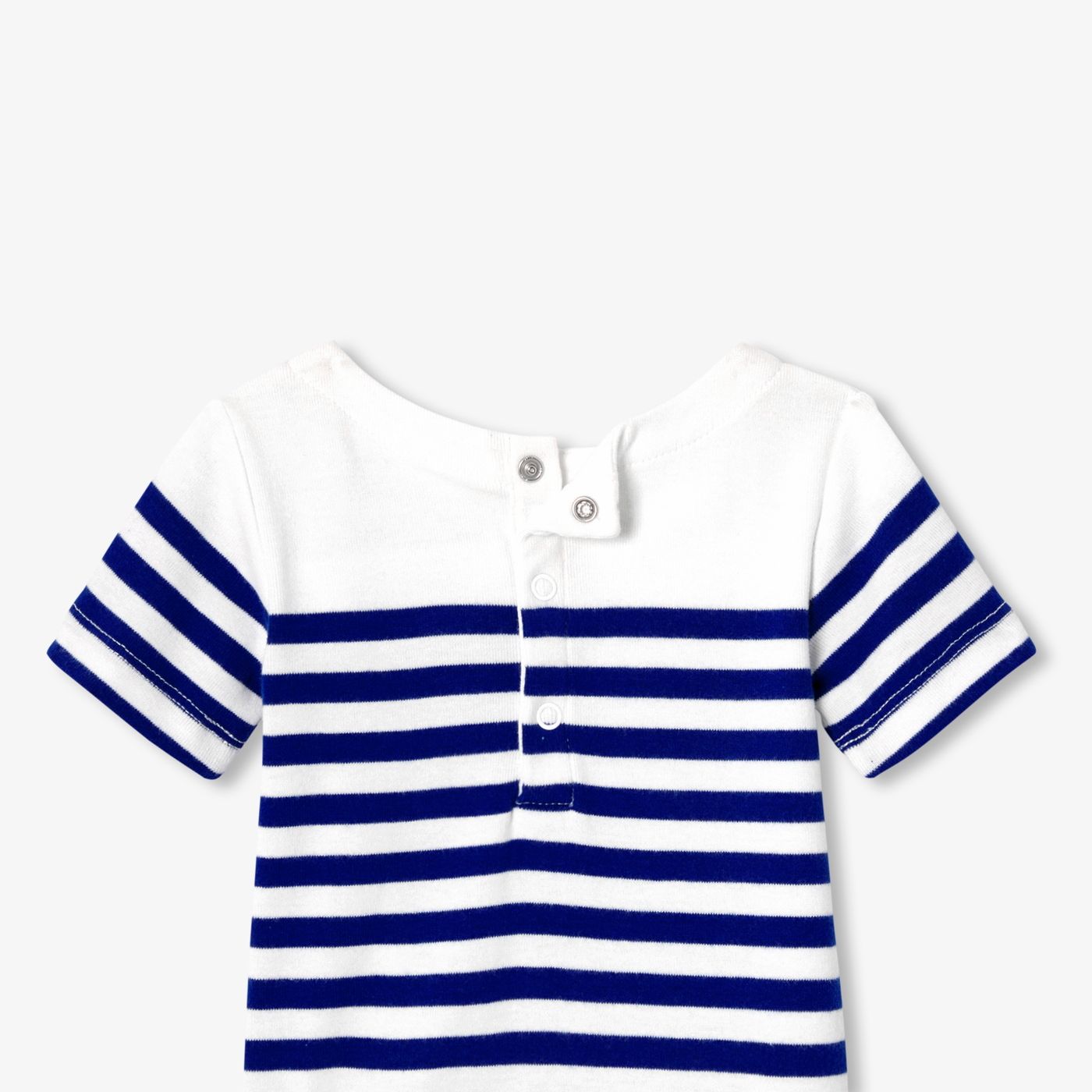 Baby boy sailor-style bodysuit - White/Light Blue