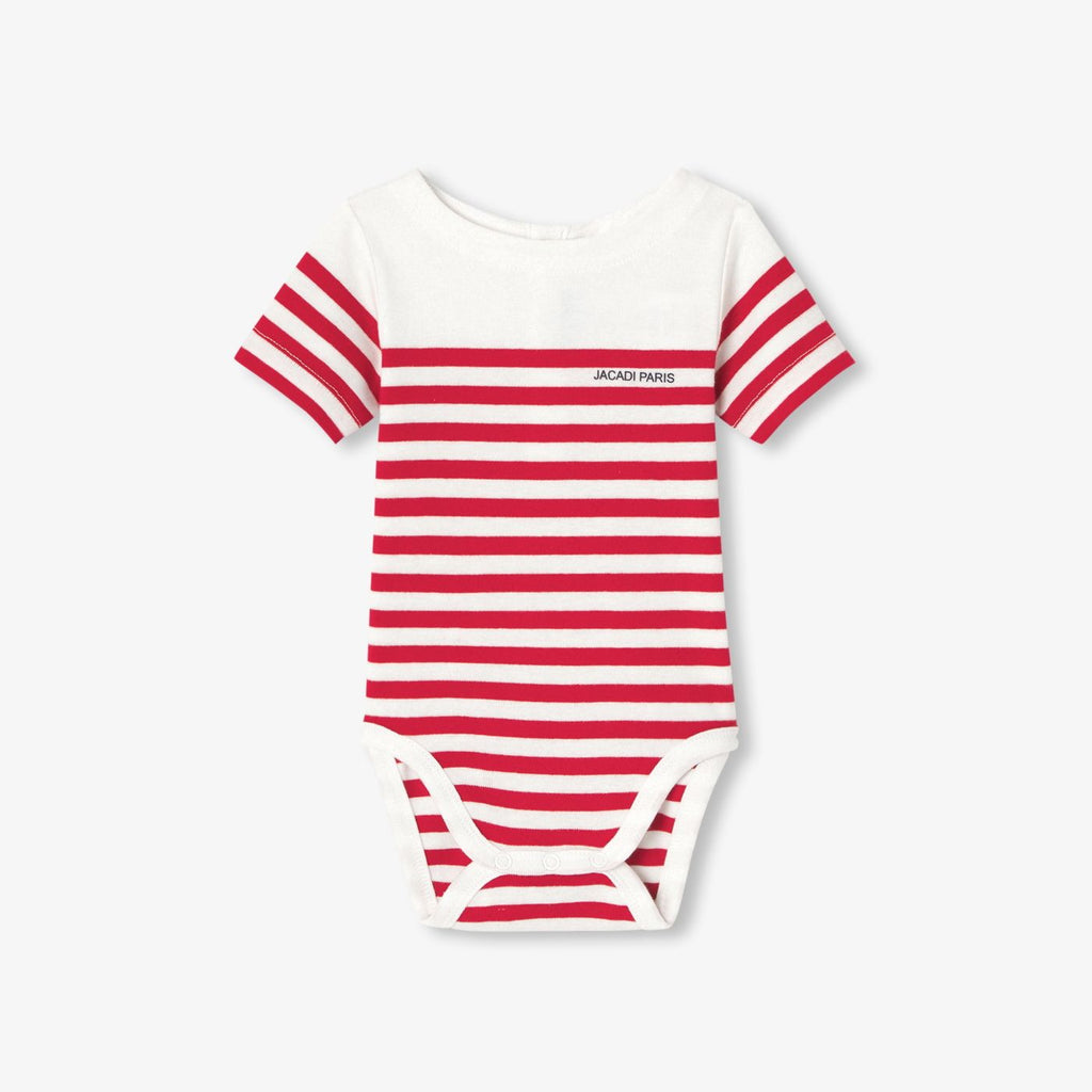 Baby boy sailor-style bodysuit - White/Red