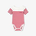 Baby boy sailor-style bodysuit - White/Red