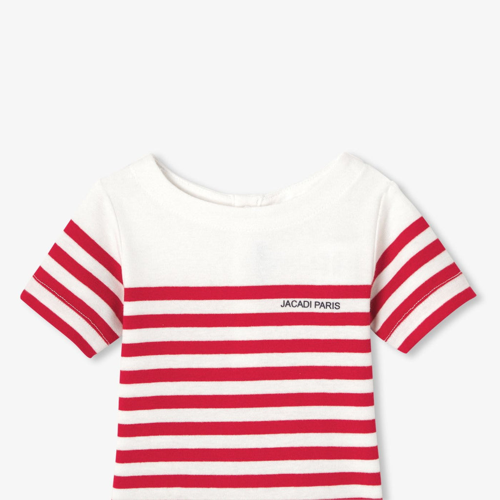Baby boy sailor-style bodysuit - White/Red