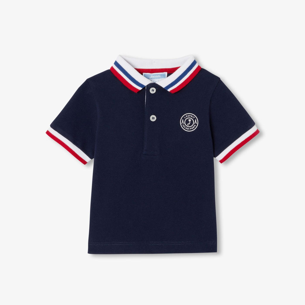 Baby boy short-sleeved polo shirt - Ink Blue