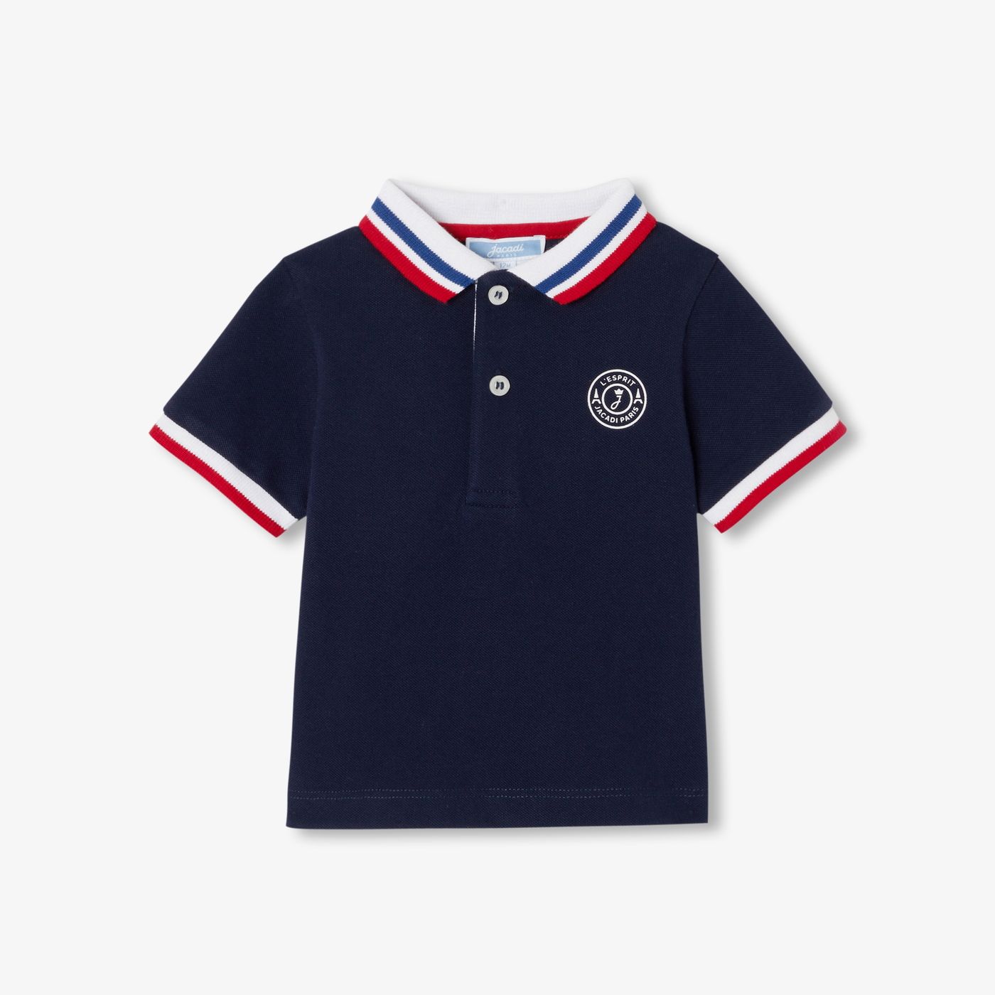 Baby boy short-sleeved polo shirt - Ink Blue