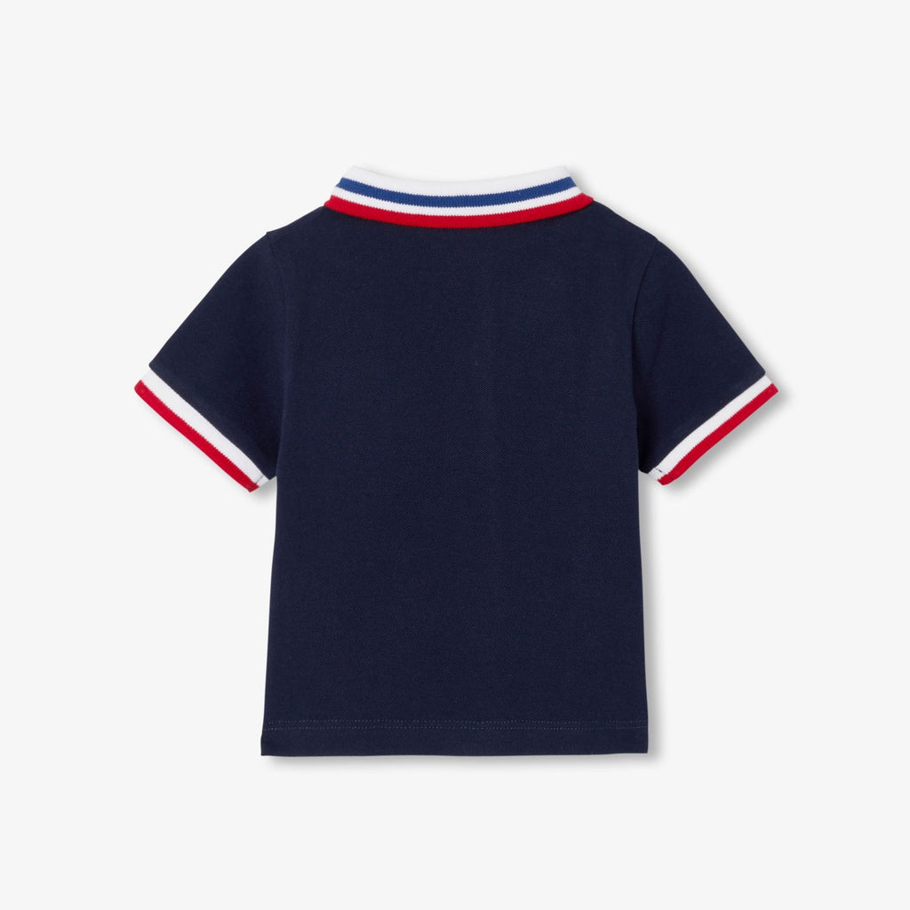 Baby boy short-sleeved polo shirt - Ink Blue