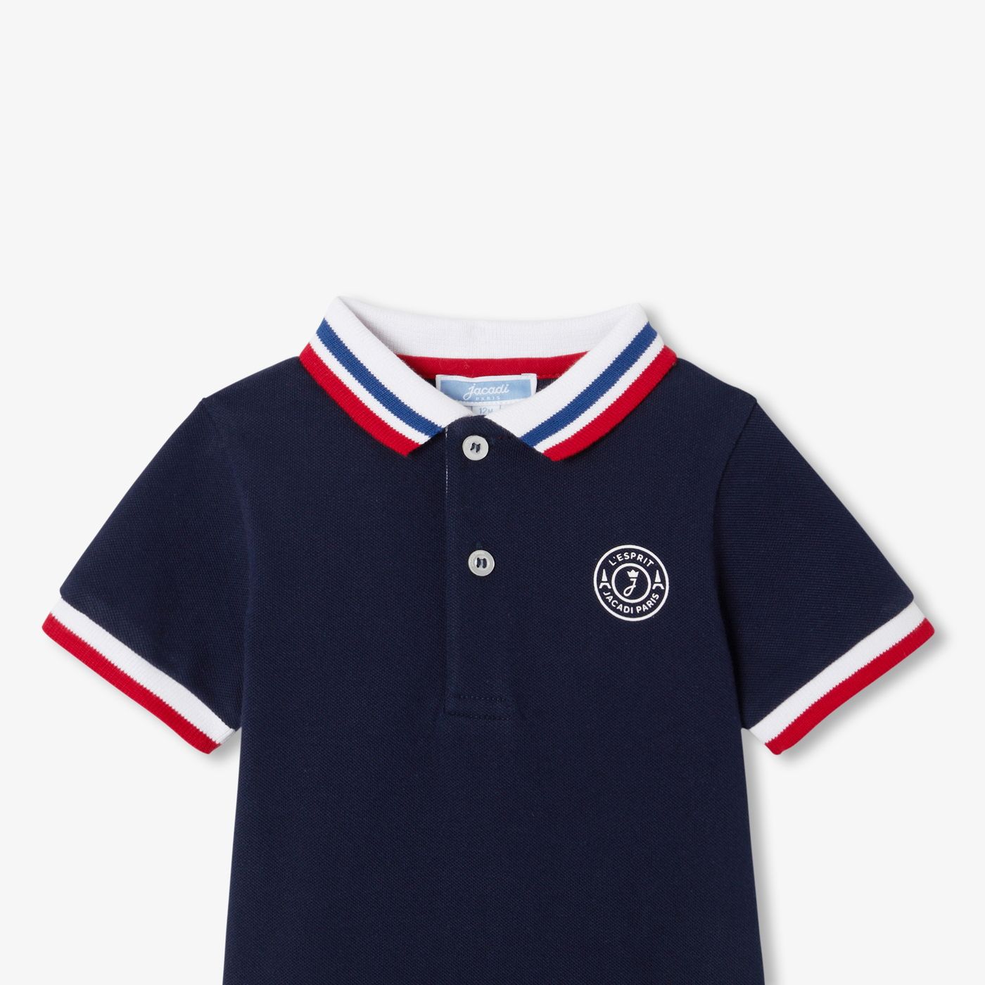 Baby boy short-sleeved polo shirt - Ink Blue