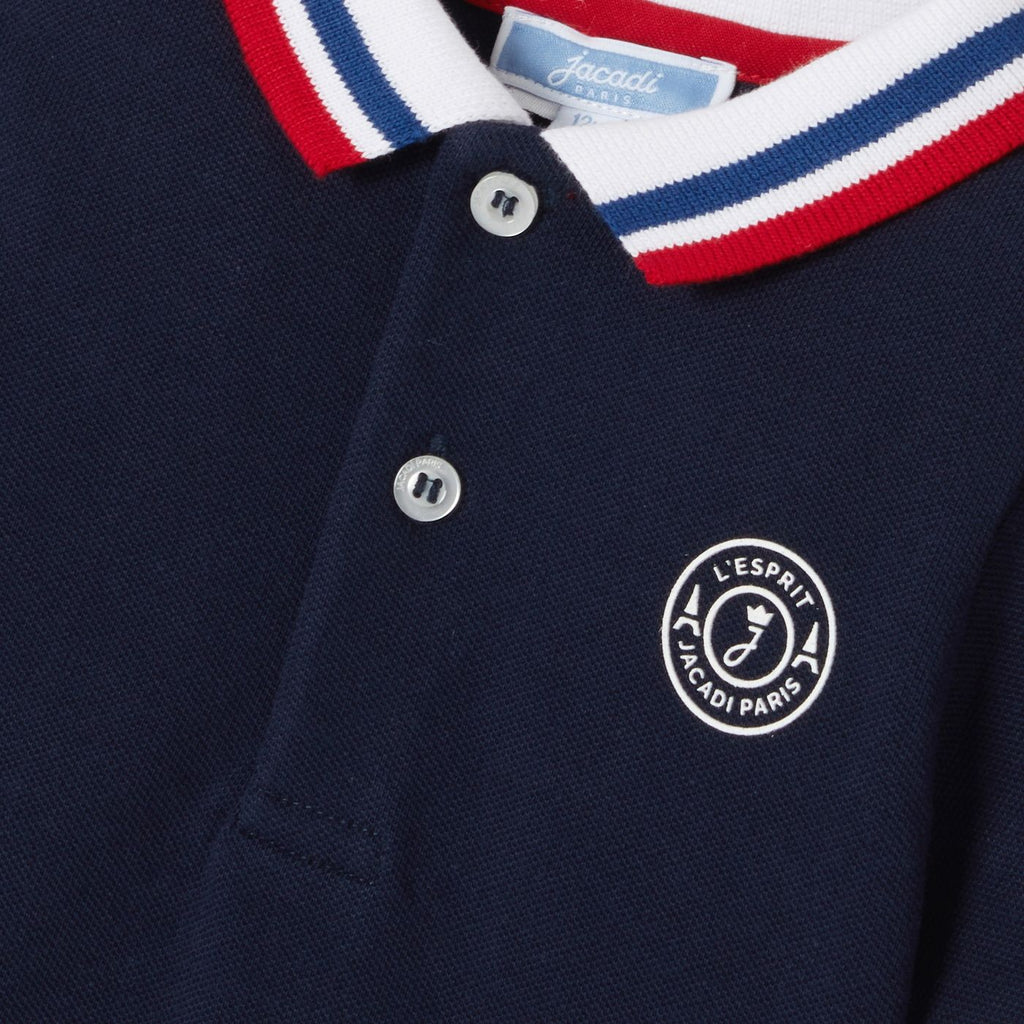 Baby boy short-sleeved polo shirt - Ink Blue