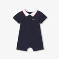 Baby boy polo-style sleepsuit - Ink Blue