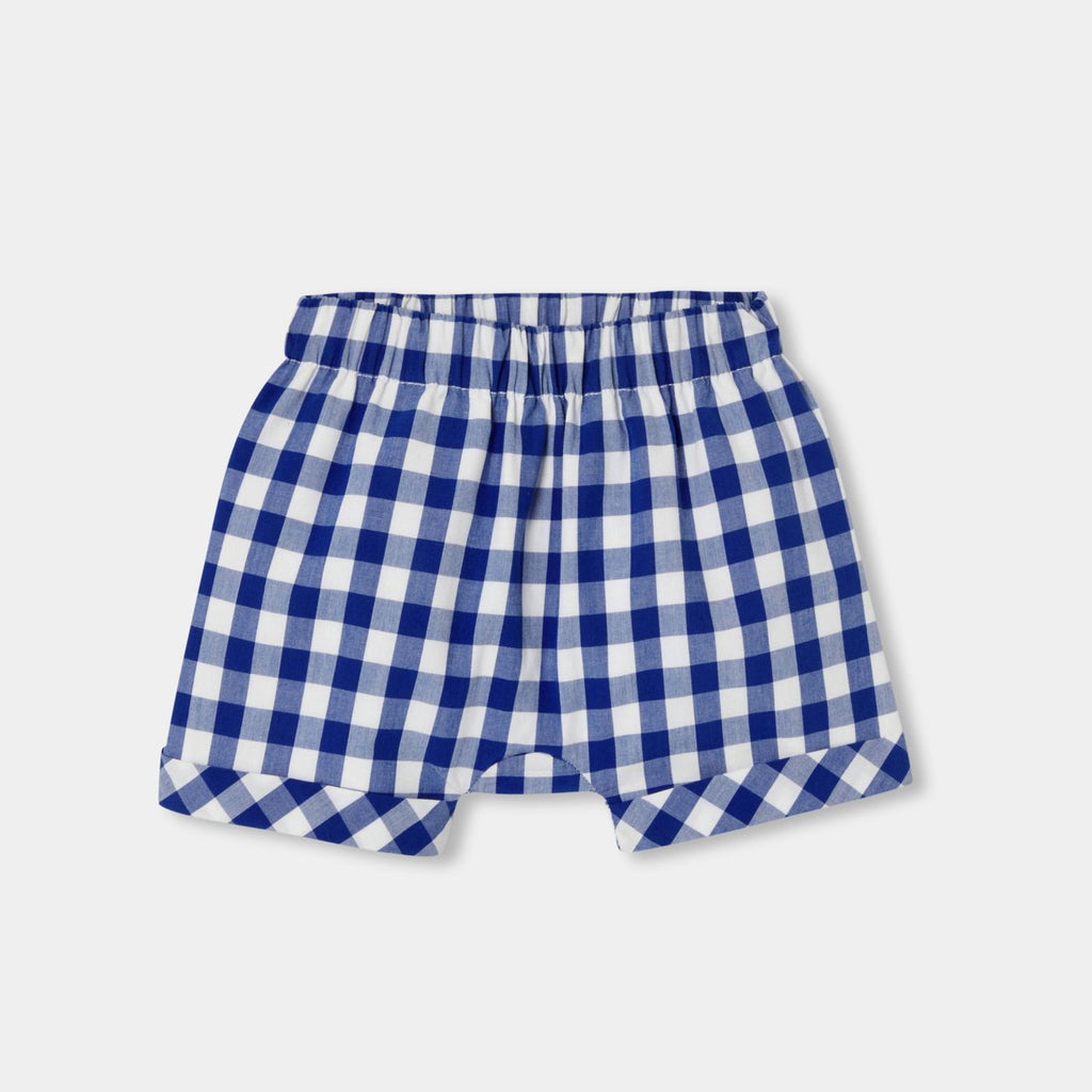 Baby boy cotton outfit set - White/Light Blue