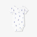Baby boy cotton interlock bodysuit - White/Multicolour