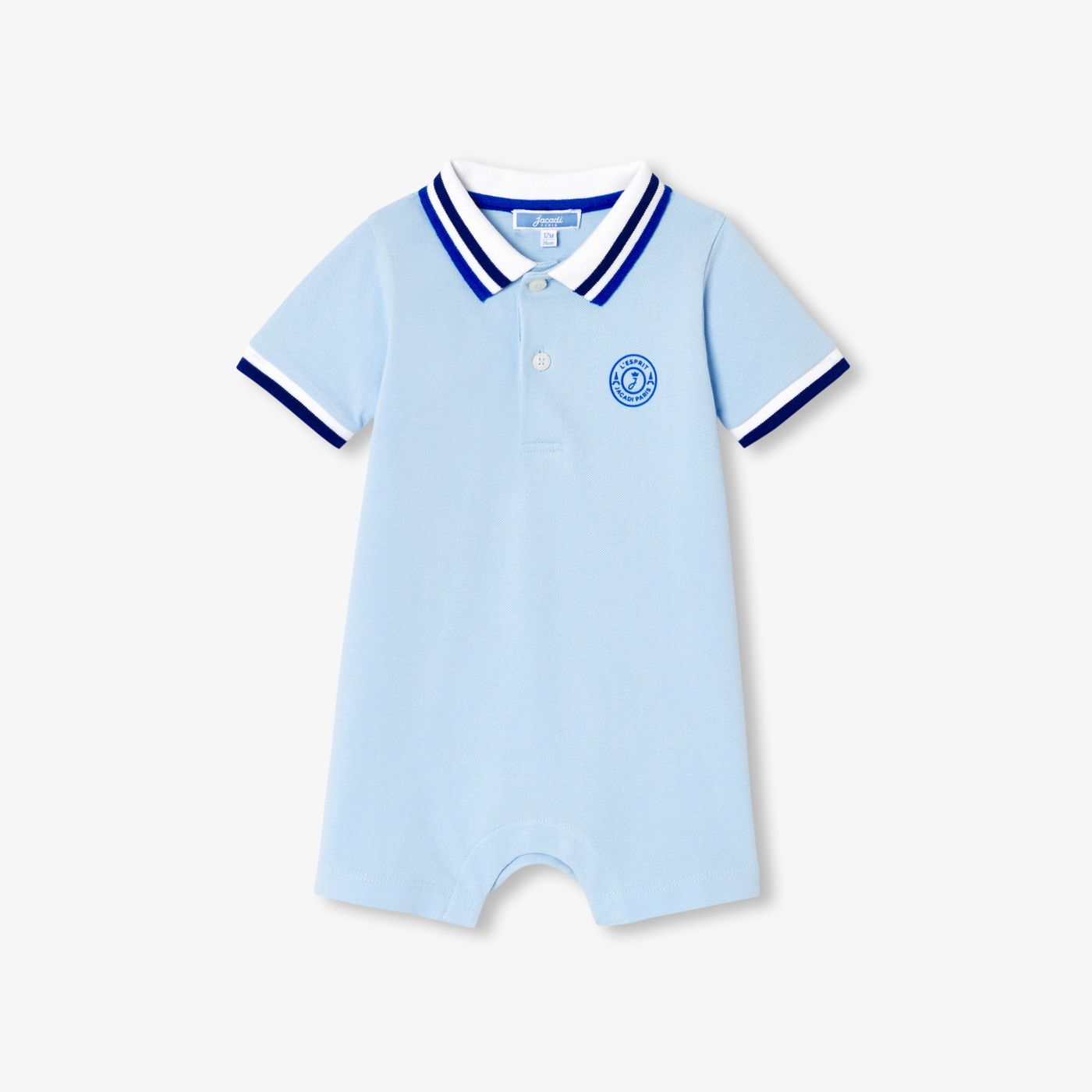 Short Romper Stile Polo shirt Baby Boy - Jacadi Sky Blue