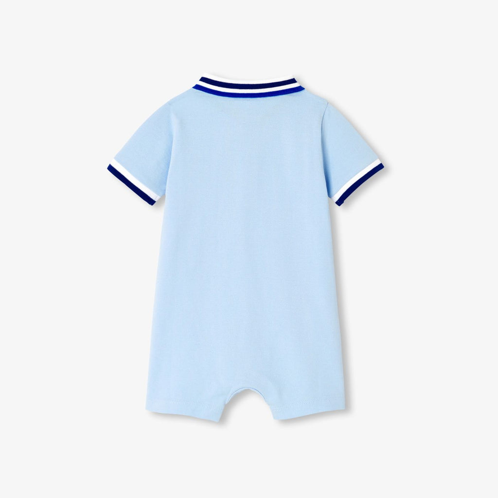 Short Romper Stile Polo shirt Baby Boy - Jacadi Sky Blue