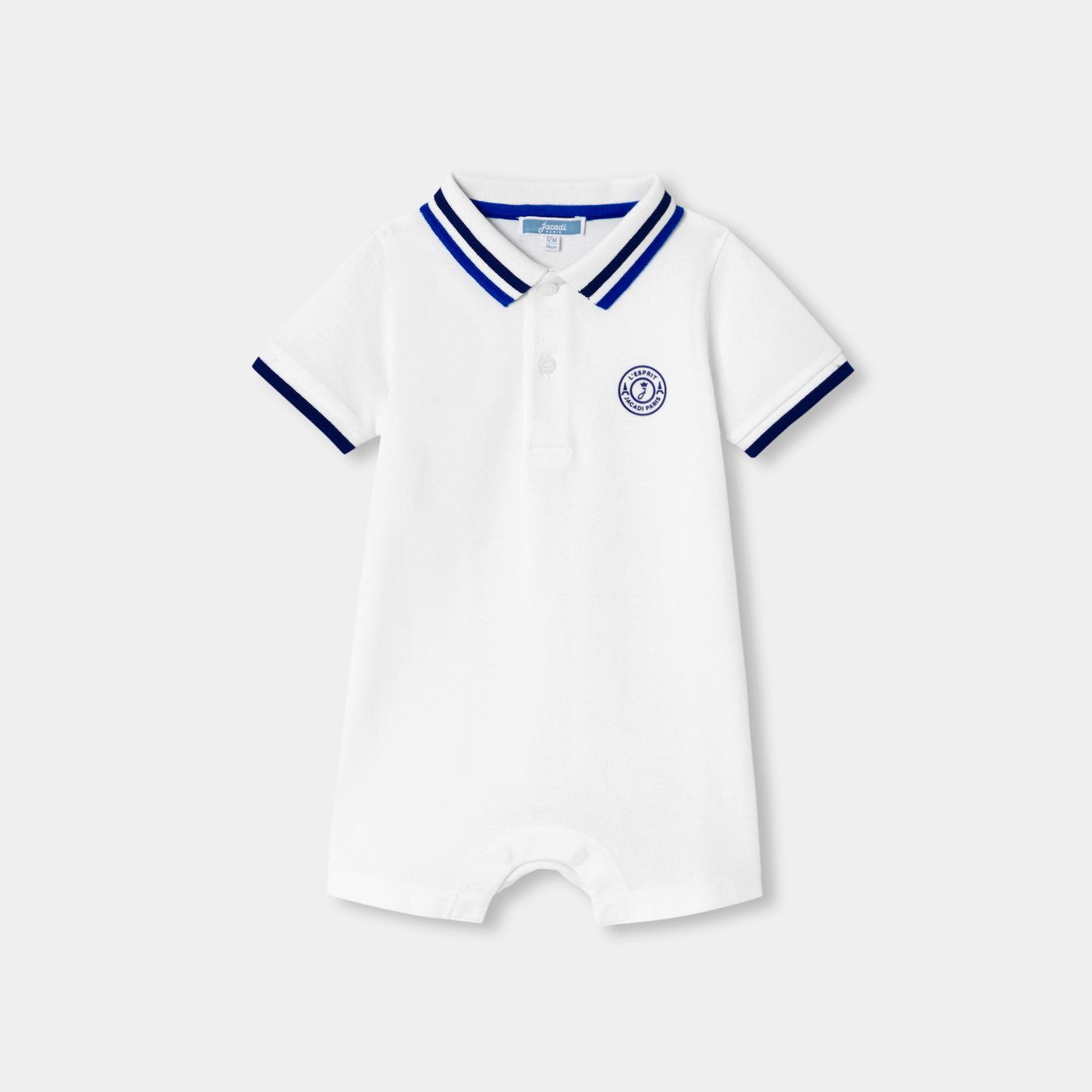Short Romper Stile Polo shirt Baby Boy - Jacadi White
