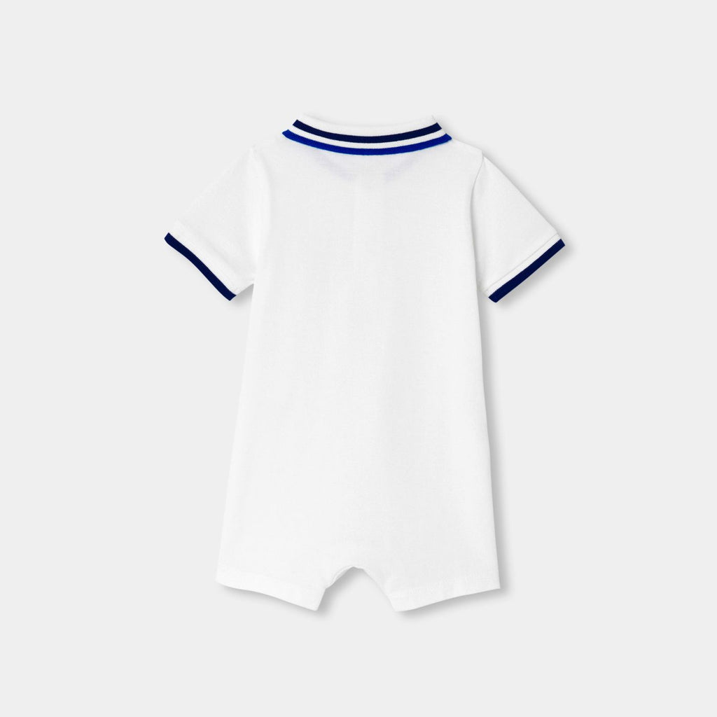 Short Romper Stile Polo shirt Baby Boy - Jacadi White