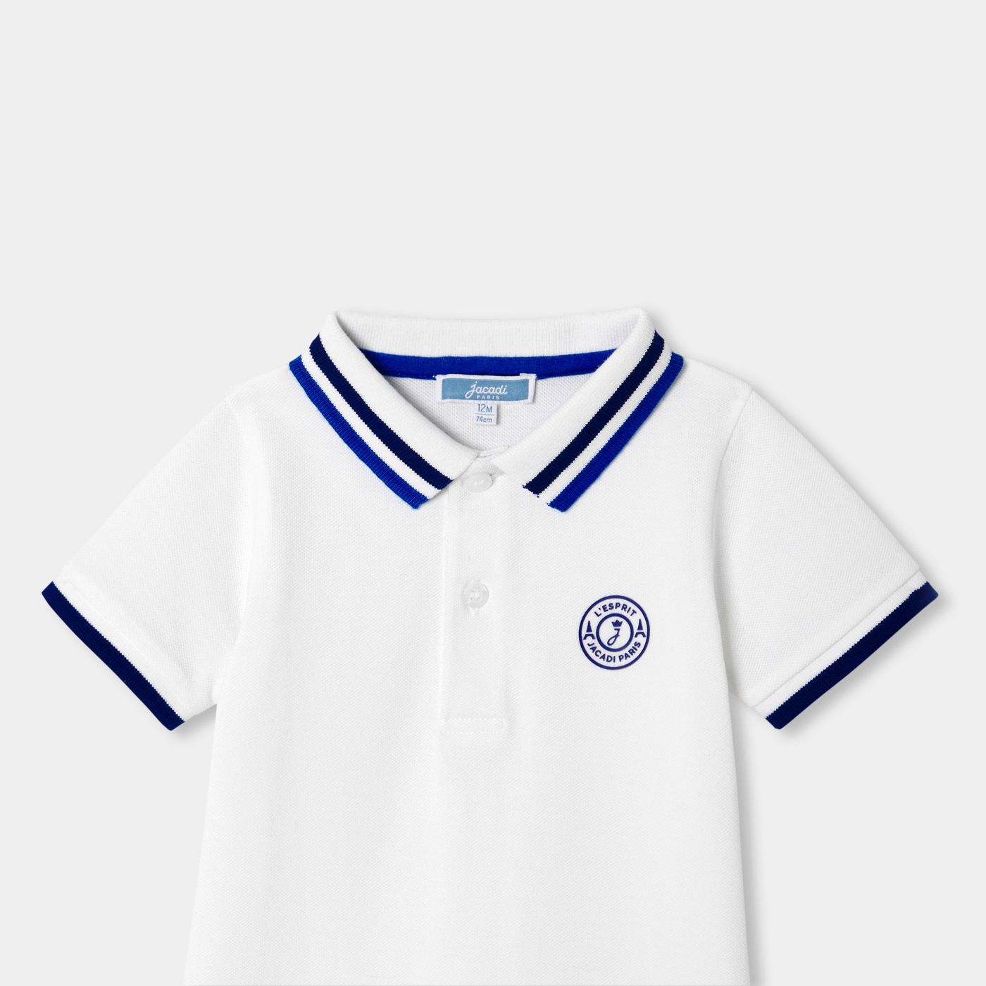 Short Romper Stile Polo shirt Baby Boy - Jacadi White