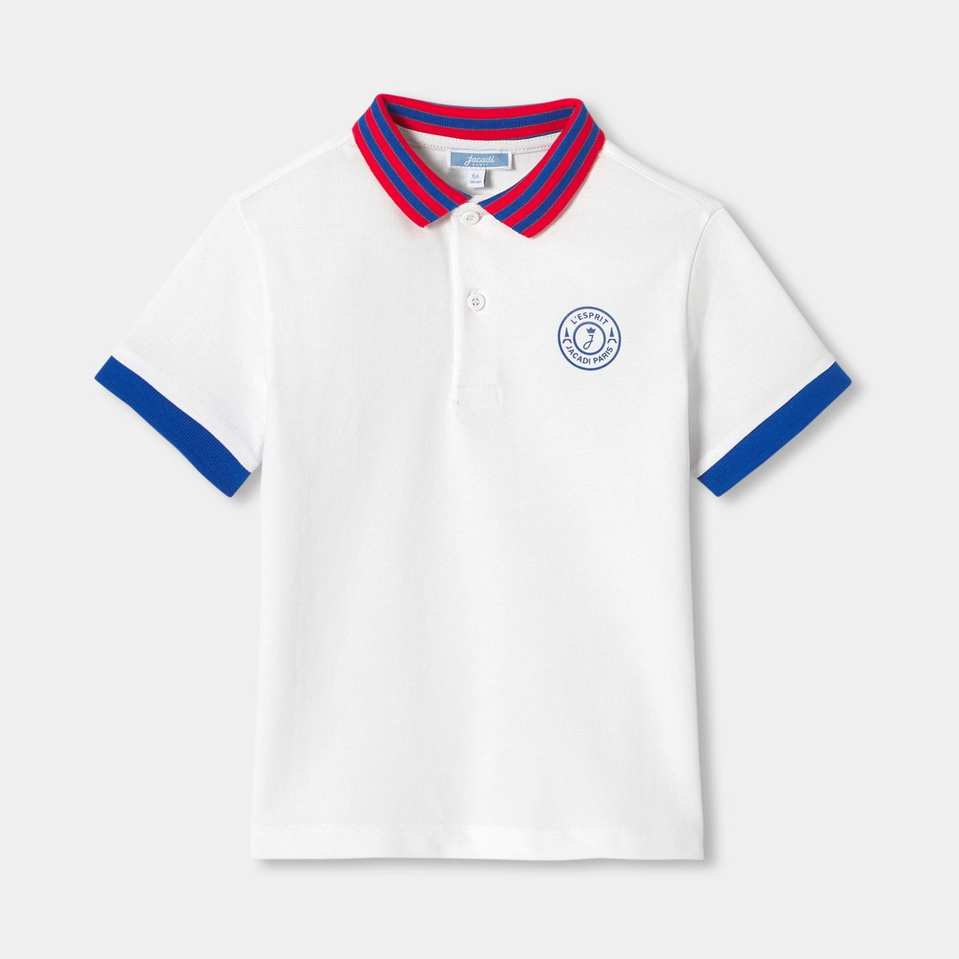 Boy cotton polo shirt - White