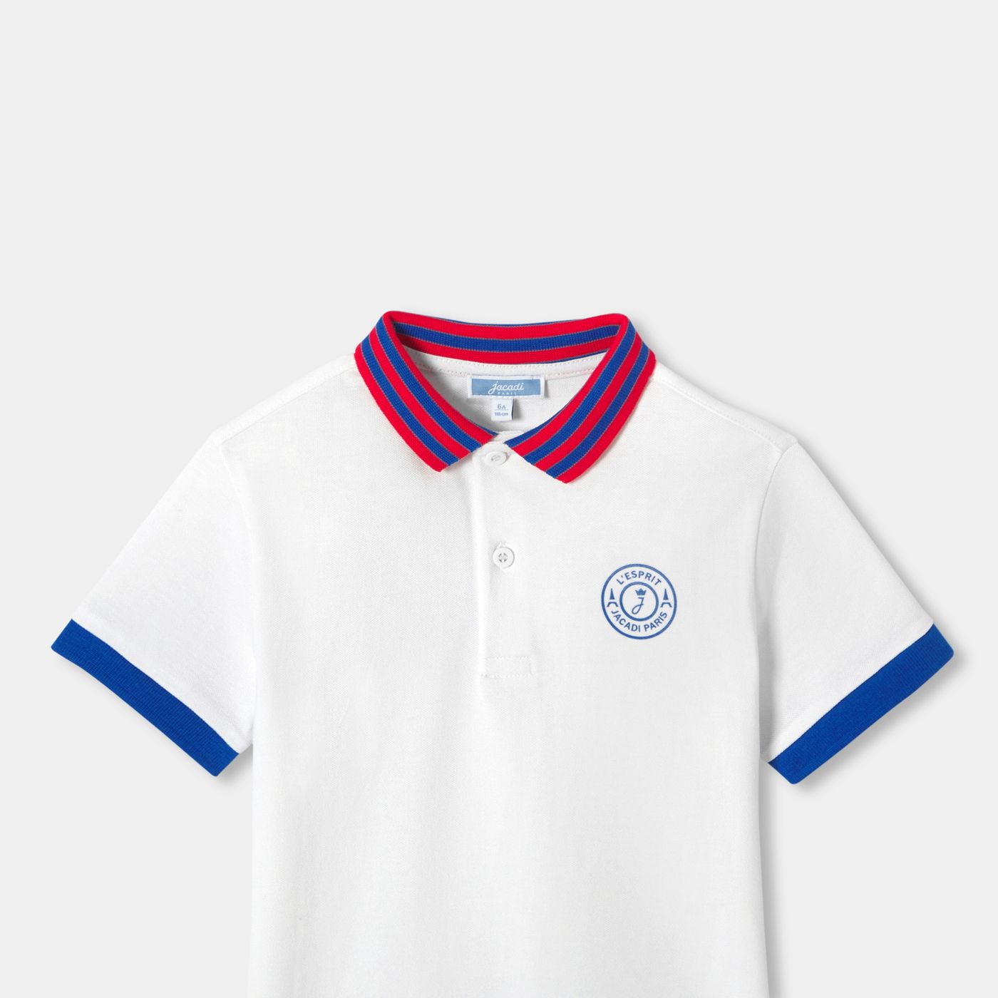 Boy cotton polo shirt - White