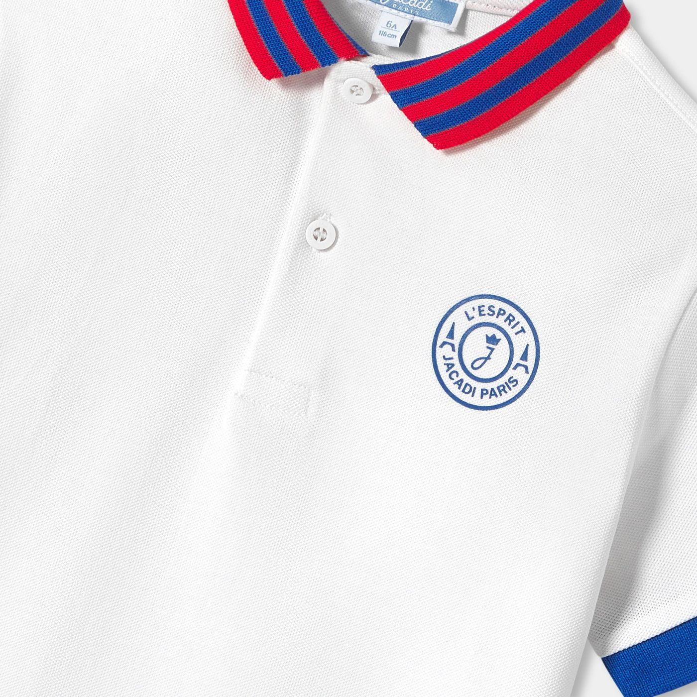 Boy cotton polo shirt - White