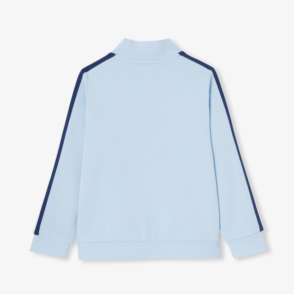 Boy double-faced pique zip-up sweatshirt - Jacadi Sky Blue