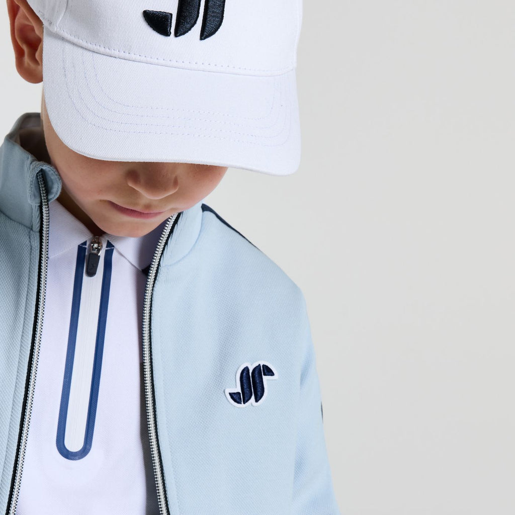 Boy double-faced pique zip-up sweatshirt - Jacadi Sky Blue