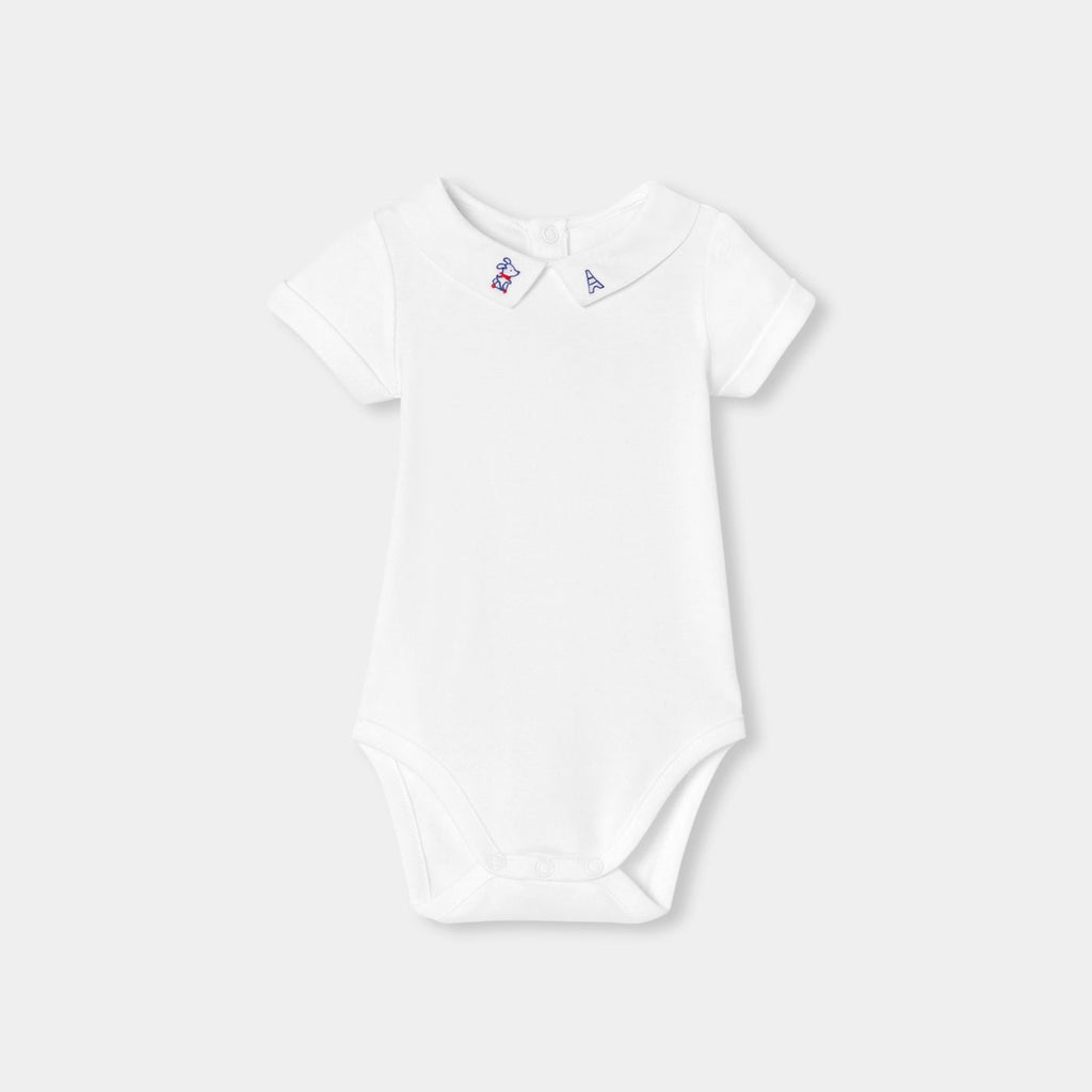 Baby boy short-sleeved cotton bodysuit - Jacadi White