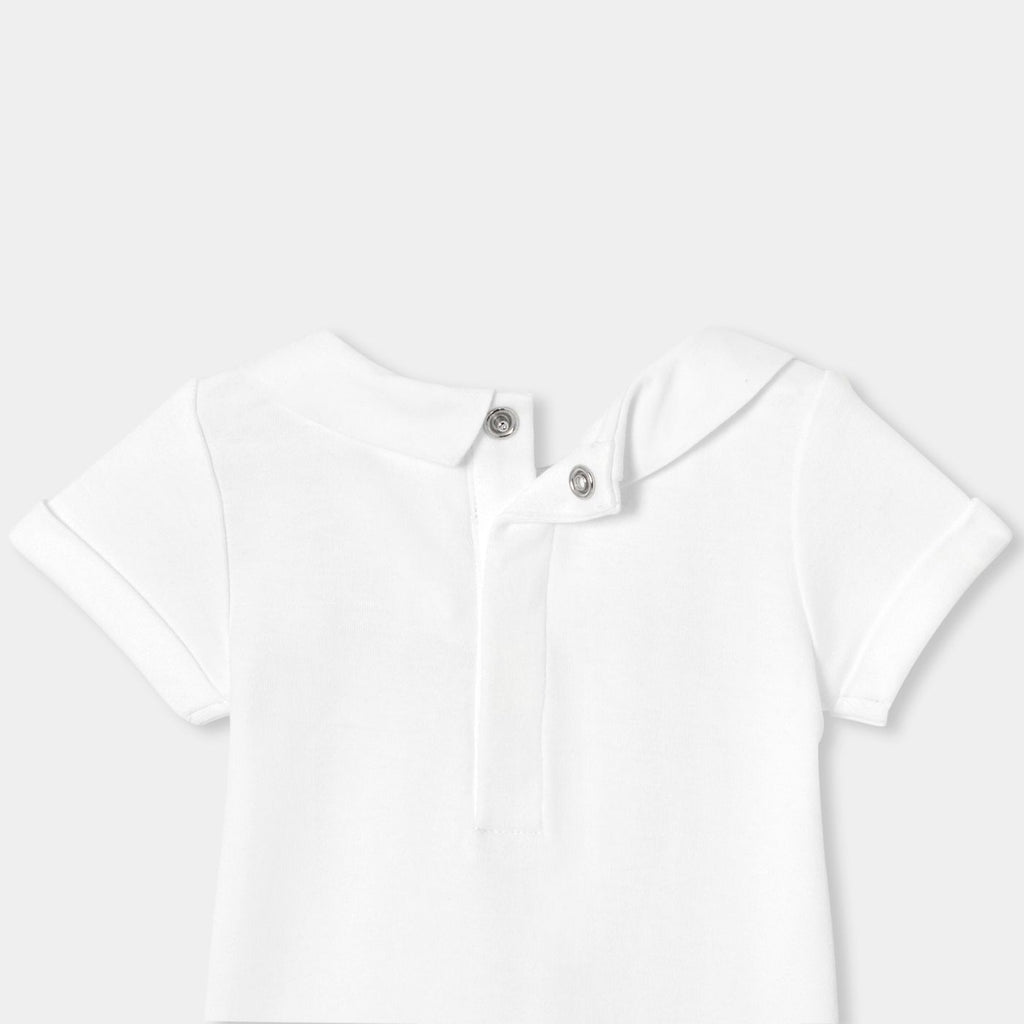 Baby boy short-sleeved cotton bodysuit - Jacadi White