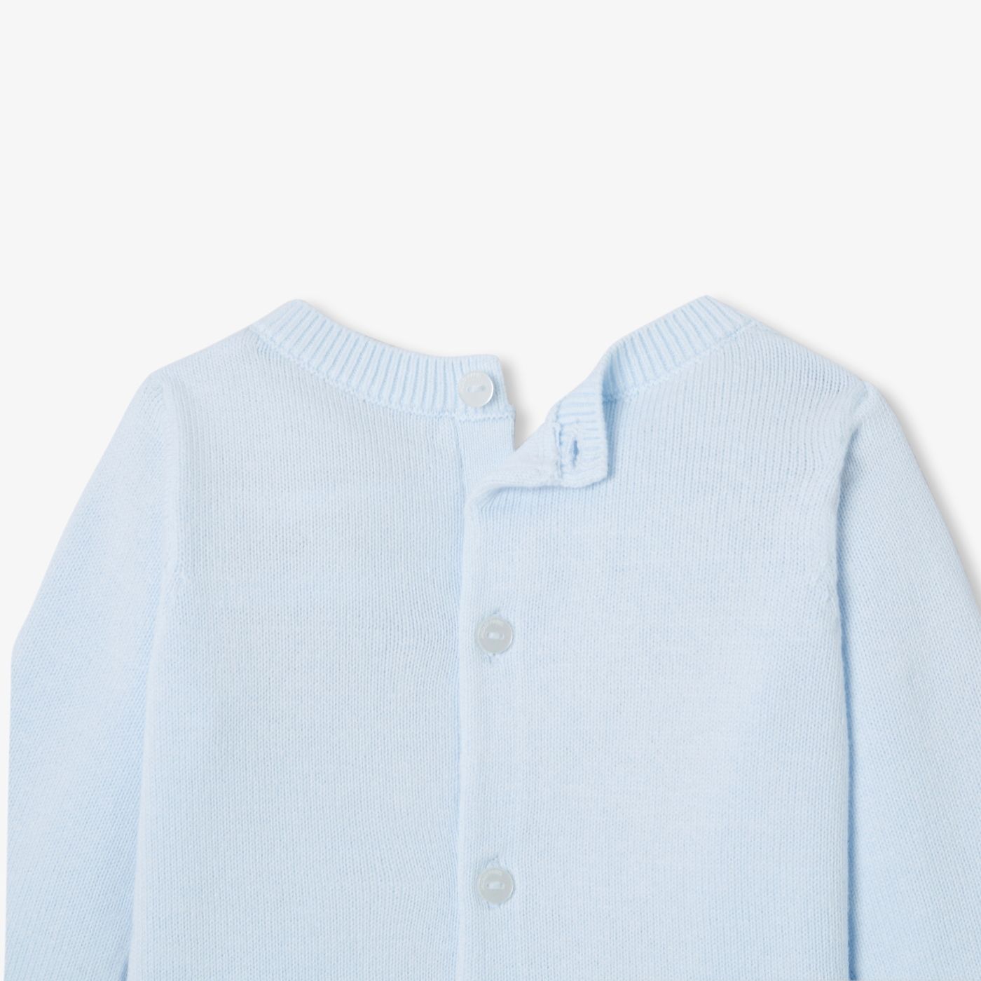Baby boy cotton jersey jumper - Light Blue