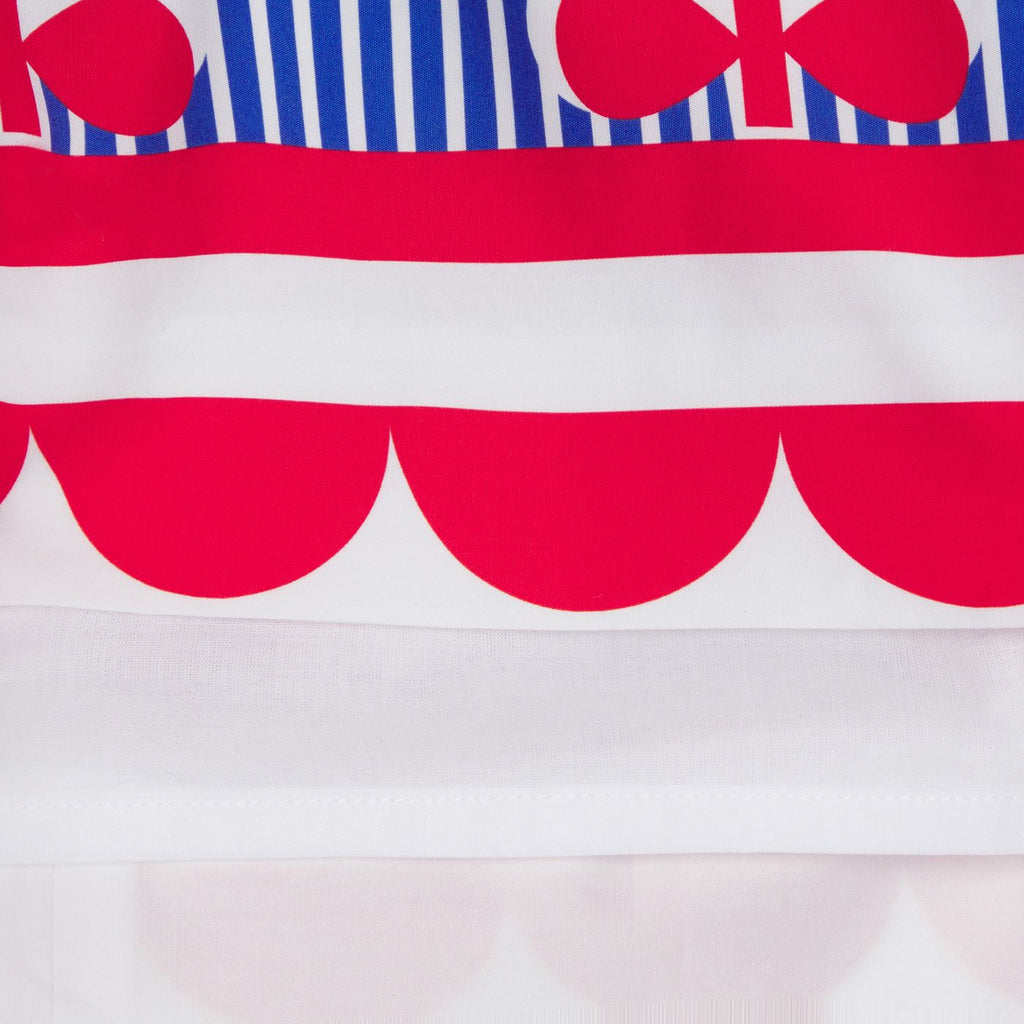 Girls' striped poplin dress