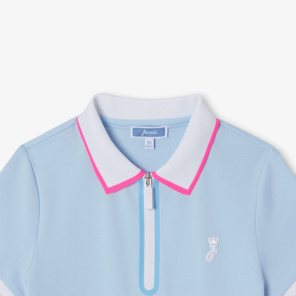 Girls' short-sleeved polo shirt shirt